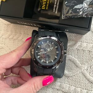 Invicta Men’s Designer Black and Silver Limited Edition Darth Vader Watch